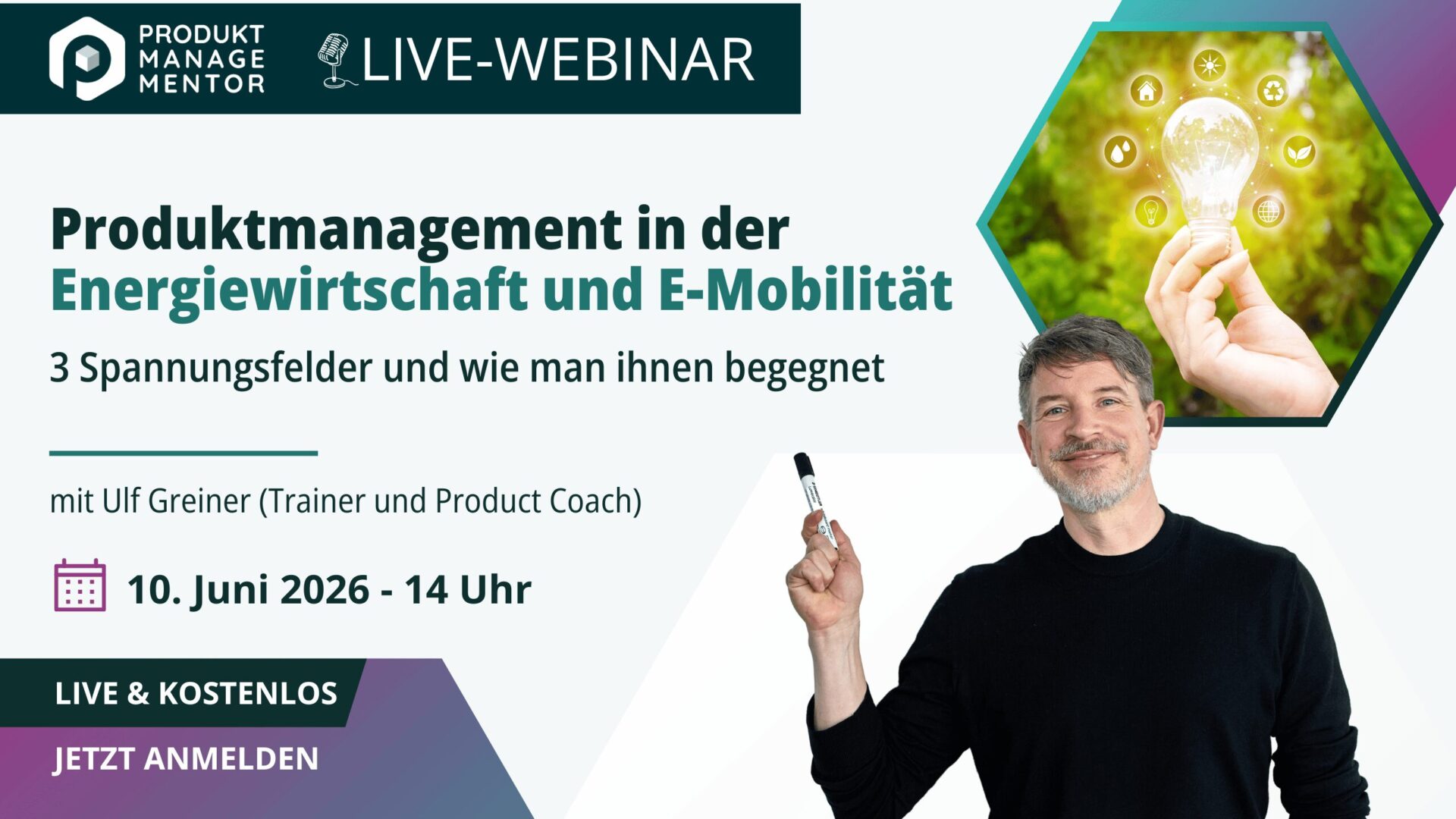 Webinar am 10. Juni - Produktmanagement in der Energiewirtschaft E-Mobilität
